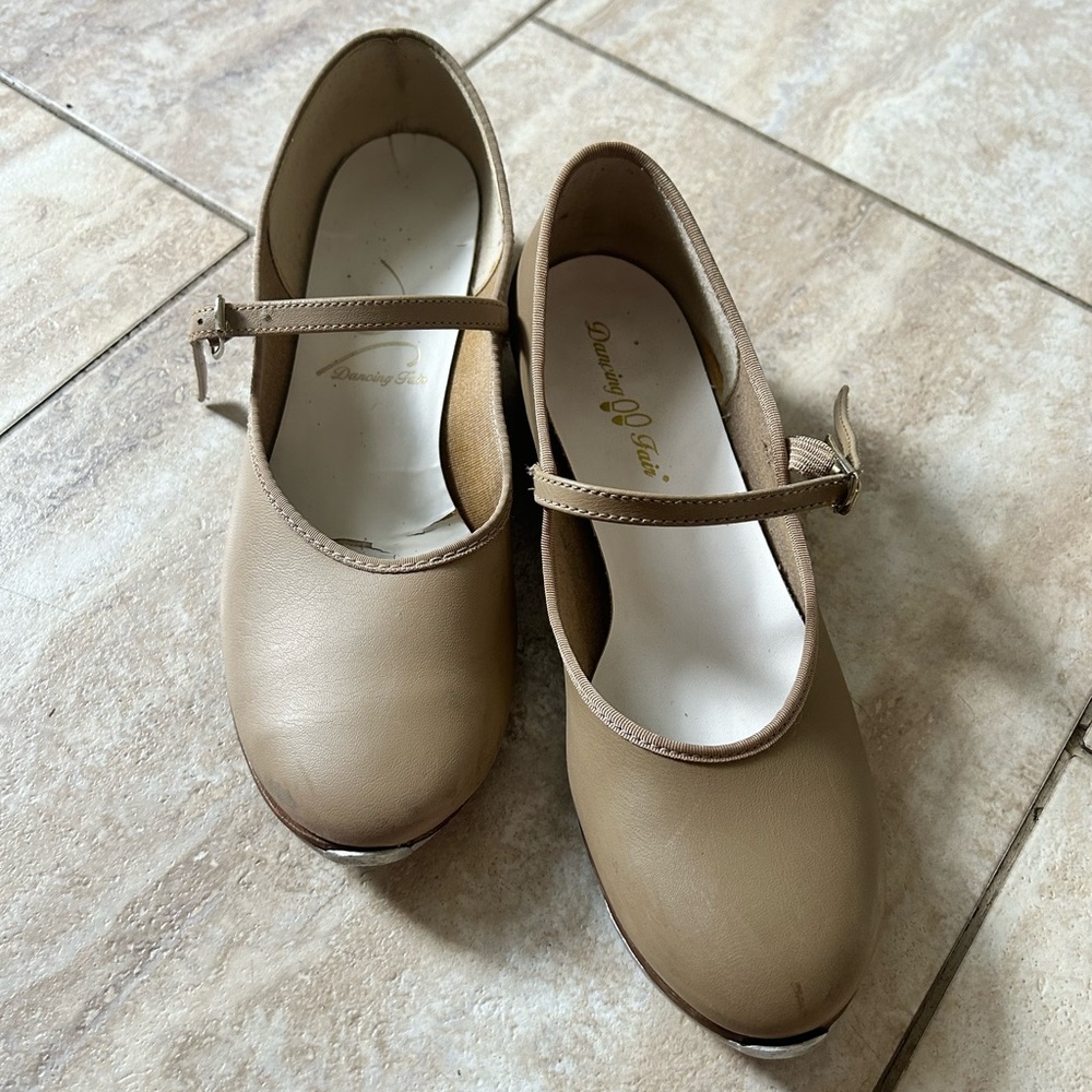 Tan Dancing Fair Mary Jane Tap shoes